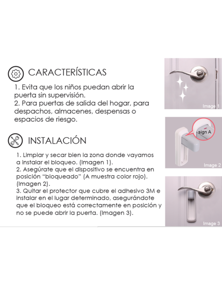 Bloqueo de Manilla de Puerta – Seguridad para Niños y Mascotas