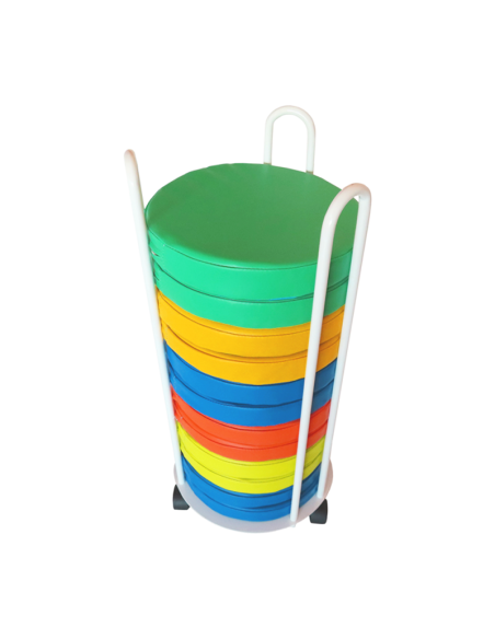 Carro con 12 Cojines Infantiles Multicolor – Práctico y Cómodo