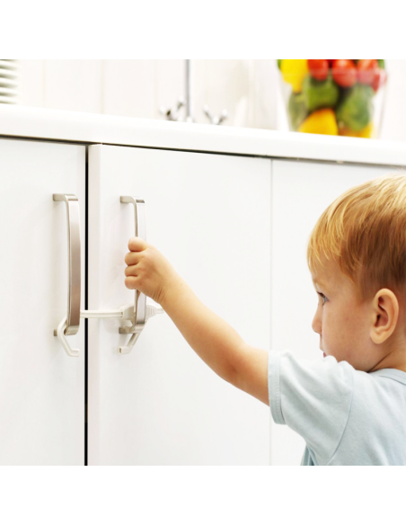 2 Cierres de Seguridad Infantil para Armarios con Asas – Ajustable