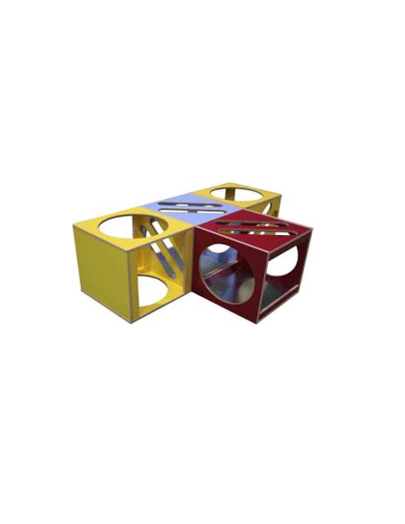 Cubo de juegos con espejo de seguridad