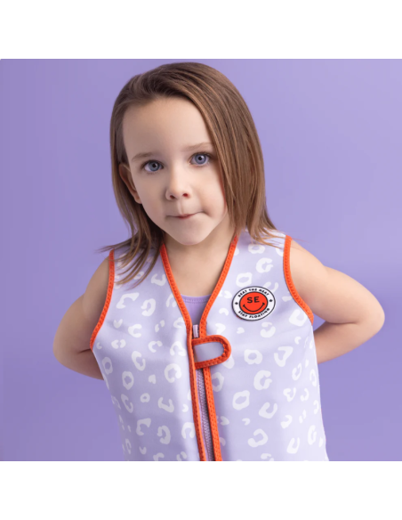Chaleco Aprendizaje Lilac Panther Print 3-6 Años - Seguridad Infantil