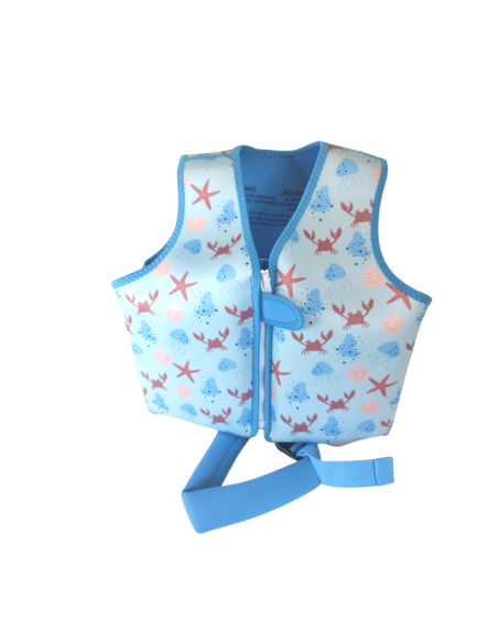 Chaleco de natación bebé Cangrejos azul | Seguridad y confort