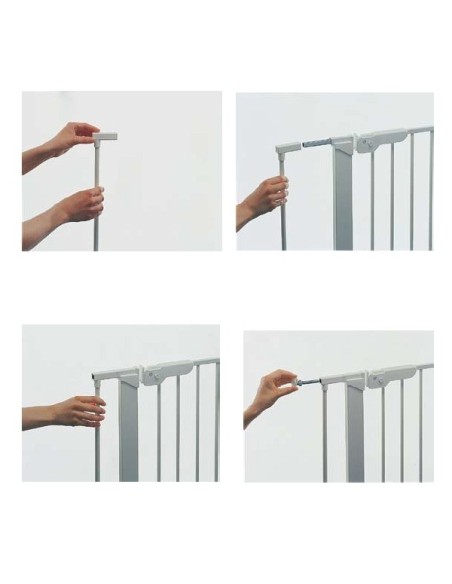 Extensión Barrera  de Seguridad Infantil BabyDan Aluminio Plata