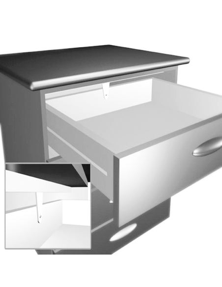 Freno de cajón – Seguridad para muebles sin limitadores