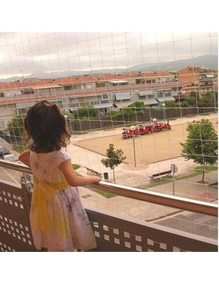 Malla anticaídas para niños y mascotas | Protección ventanas y balcón