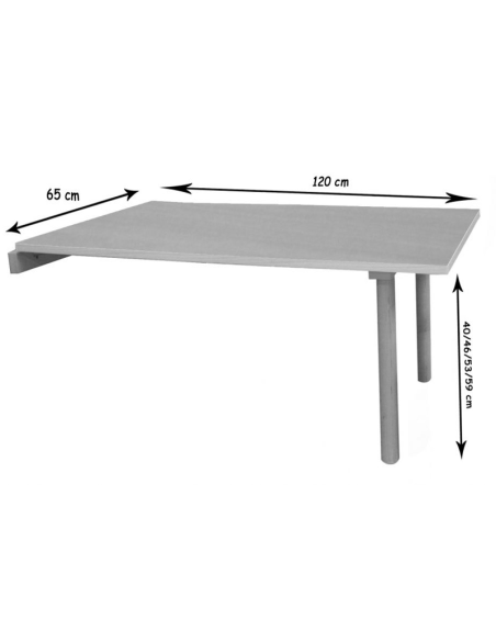 Mesa escolar abatible 120x65 Mobeduc