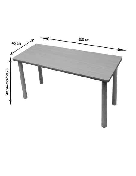 Mesa escolar ala 120x45 cm Mobeduc