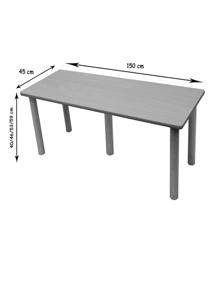 Mesa escolar ala 150x45 Mobeduc