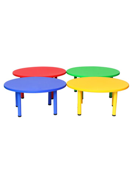 Mesa Escolar Infantil Circular 115 cm | Altura Regulable