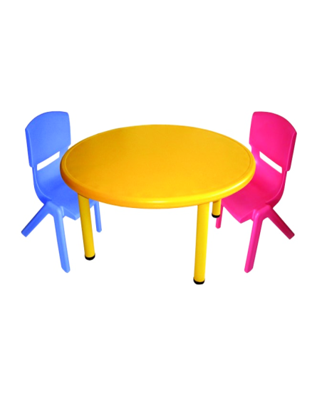 Mesa Escolar Infantil Circular 115 cm | Altura Regulable