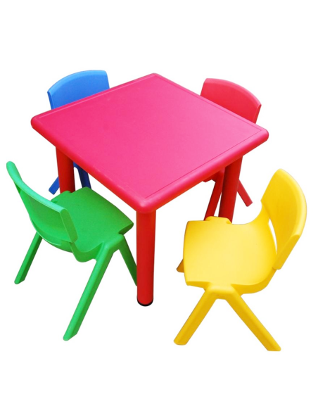 Mesa Escolar Cuadrada 60x60 cm | Altura Regulable