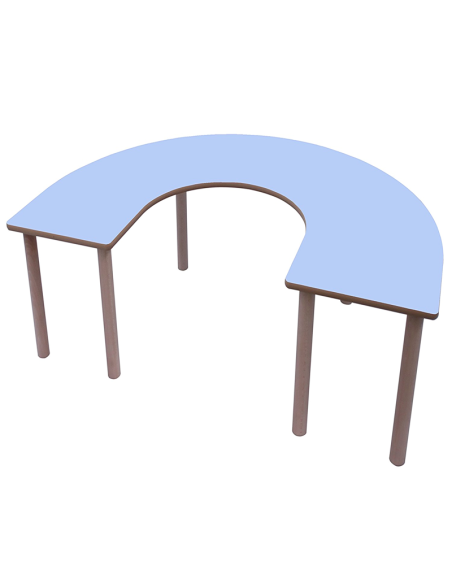 Mesa escolar en U madera 150x100 cm Mobeduc