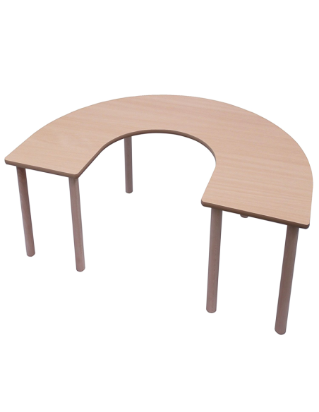 Mesa escolar en U madera 150x100 cm Mobeduc