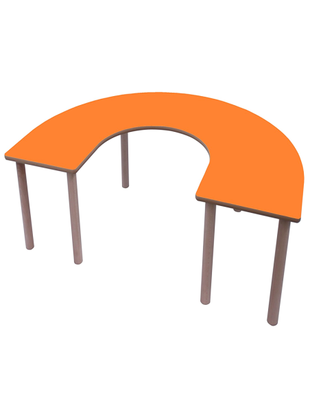 Mesa escolar en U madera 150x100 cm Mobeduc