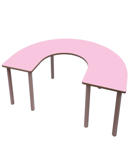 Mesa escolar en U madera 150x100 cm Mobeduc