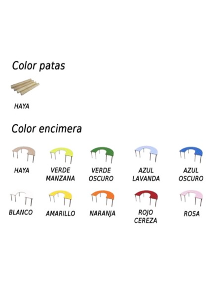 Mesa escolar en U madera 150x100 cm Mobeduc
