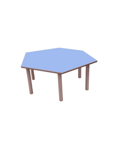 Mesa escolar hexagonal (de 1 a 6 años)