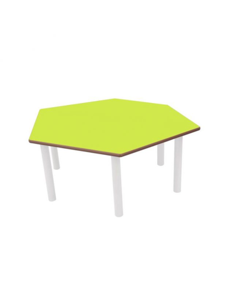 Mesa escolar hexagonal (desde 6 años hasta adulto)