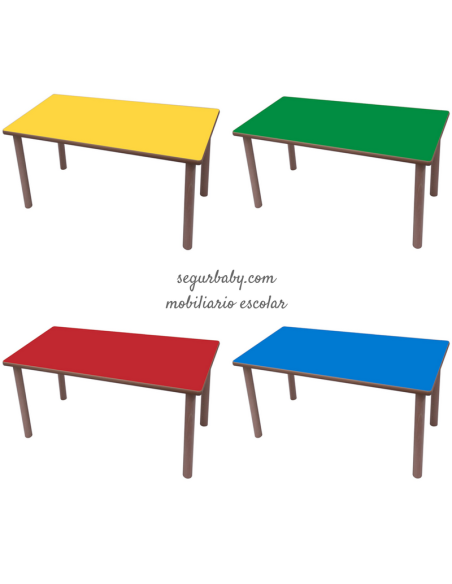 Mesa escolar rectangular Mobeduc 120x80 cm