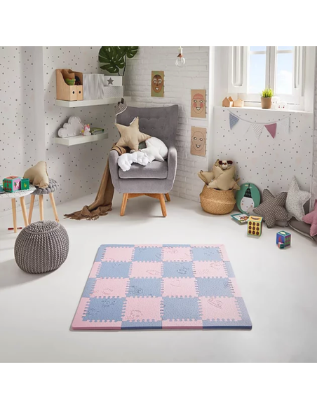 Alfombra Bebé Mini Bicolor – Suave, Segura y Portátil