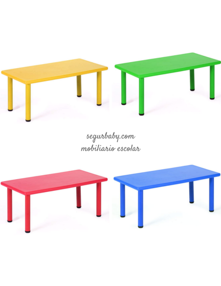 Mesa Escolar Rectangular de Polipropileno – 122x61 cm