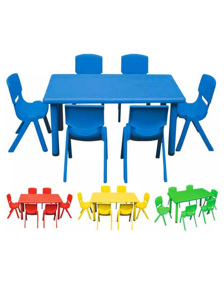 Mesa Escolar Rectangular de Polipropileno – 122x61 cm