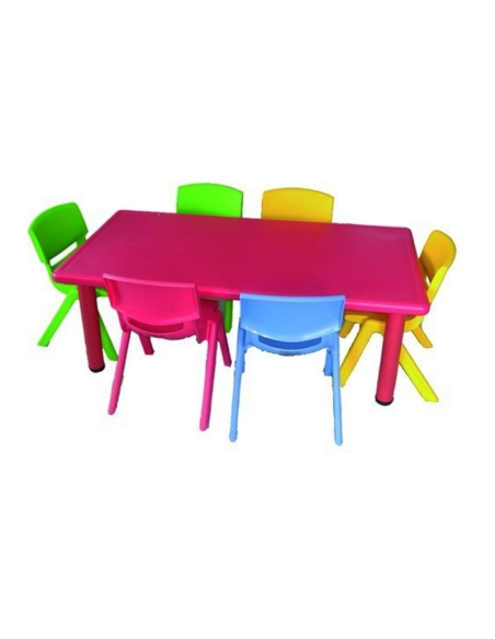 Mesa Escolar Rectangular de Polipropileno – 122x61 cm