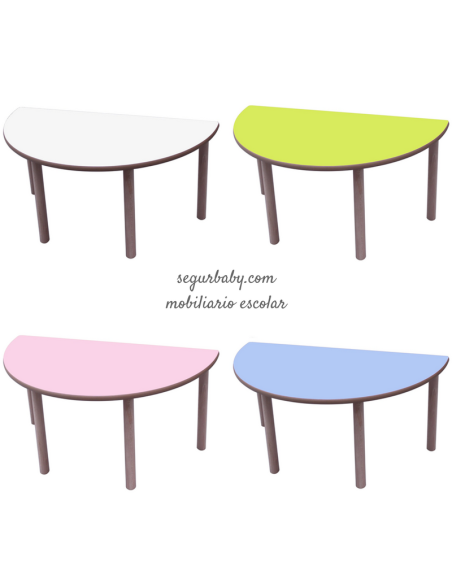 Mesa escolar semicircular 120 cm Mobeduc