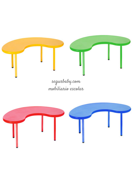 Mesa Escolar Semicirlar Polipropileno | Altura Regulable