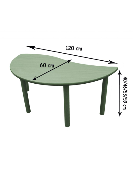 Mesa escolar semiredonda Mobeduc (de 1 a 6 años)