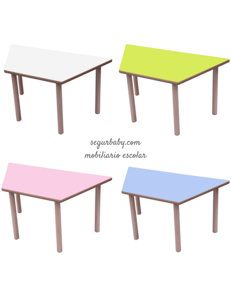 Mesa escolar trapecio 120x60 Mobeduc