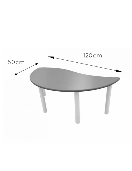 Mesa infantil semionda metal
