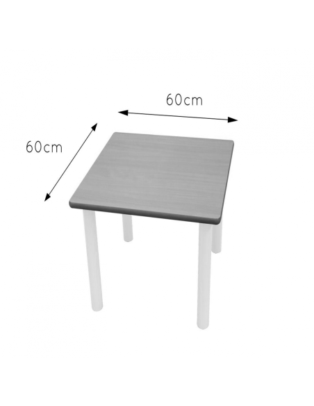 Mesa metal cuadrada 60x60 INFANTIL (de 2 a 6 años)