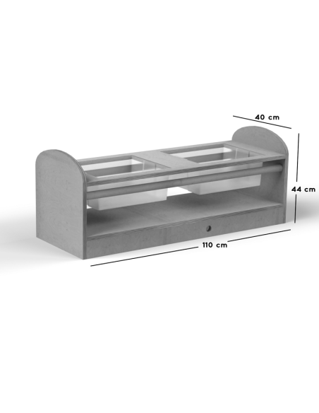 Mueble sensorial 2 cubetas