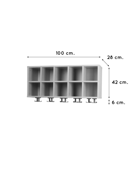 Mobeduc mueble perchero 10 casillas