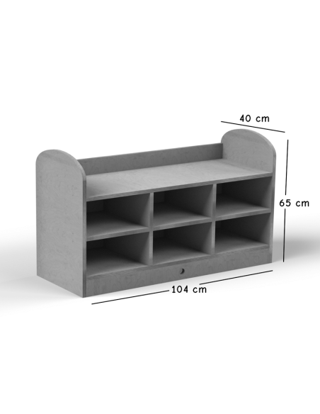 Mueble bajo 6 casillas