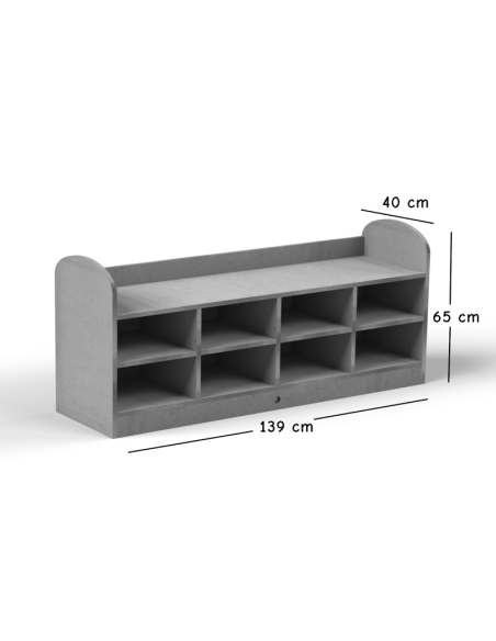 Mueble bajo 8 casillas