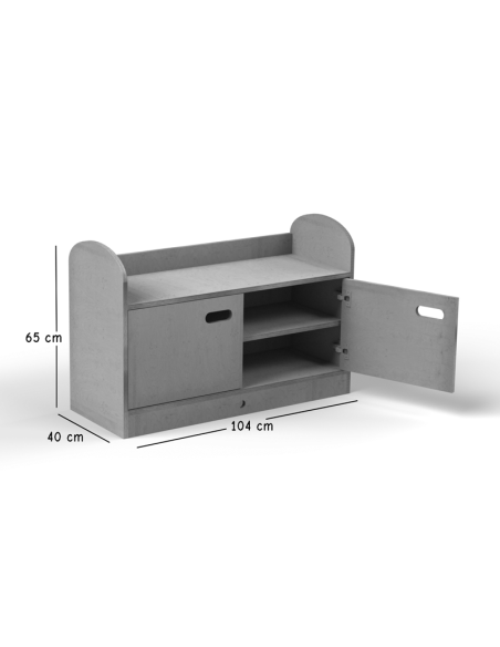Mueble bajo armario y estantería