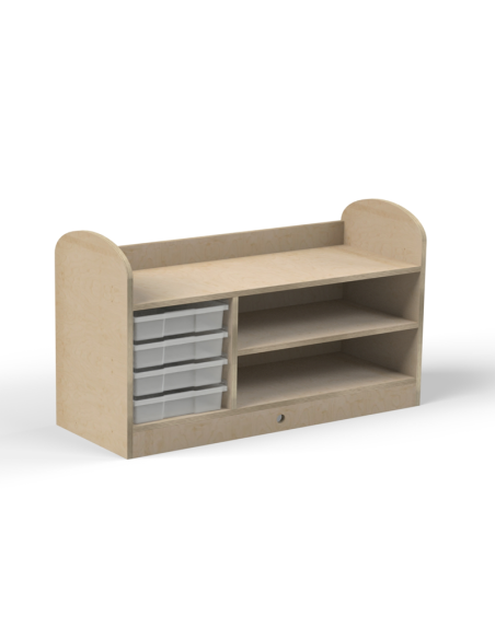 Mueble bajo cubetas y estantería