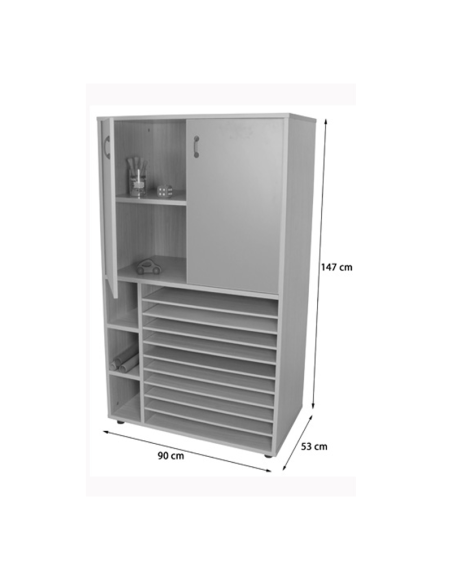 Mueble cartulinero y armario 90 cm Mobeduc
