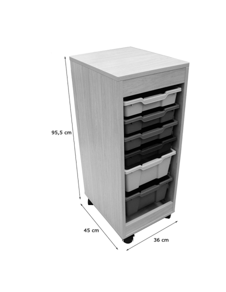 Mueble cubetero doble acceso 1 columna Mobeduc