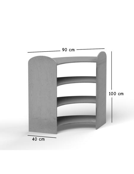 Mueble curvo y divisor de espacios