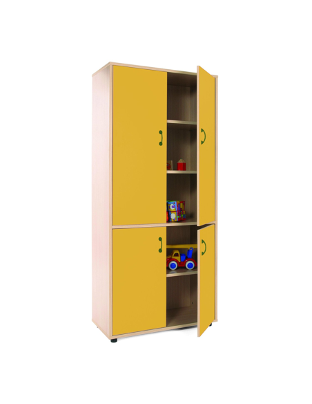 Mueble escolar alto armario 4 puertas Mobeduc