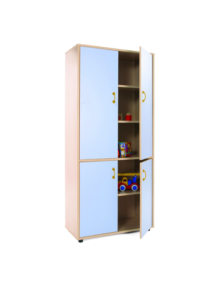 Mueble escolar alto armario 4 puertas Mobeduc