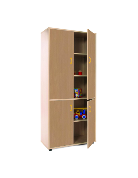 Mueble escolar alto armario 4 puertas Mobeduc