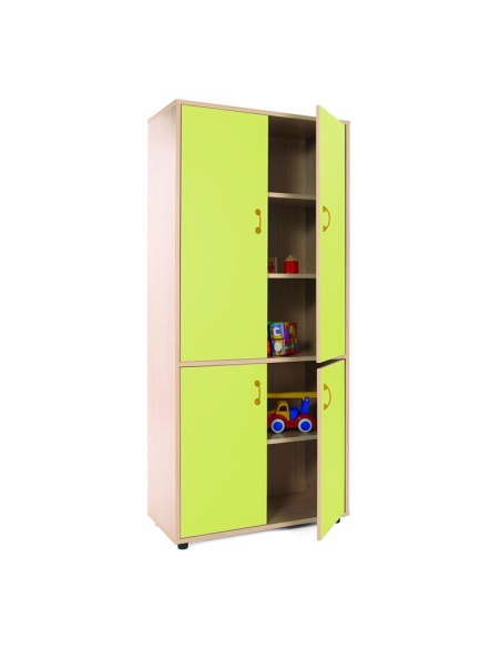 Mueble escolar alto armario 4 puertas Mobeduc