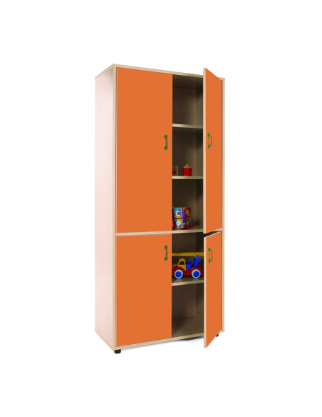 Mueble escolar alto armario 4 puertas Mobeduc