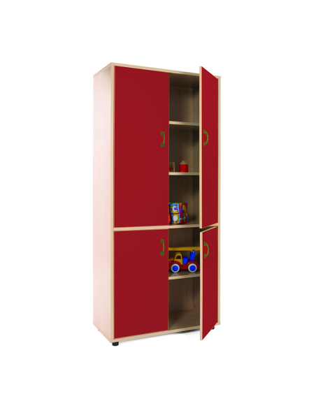 Mueble escolar alto armario 4 puertas Mobeduc
