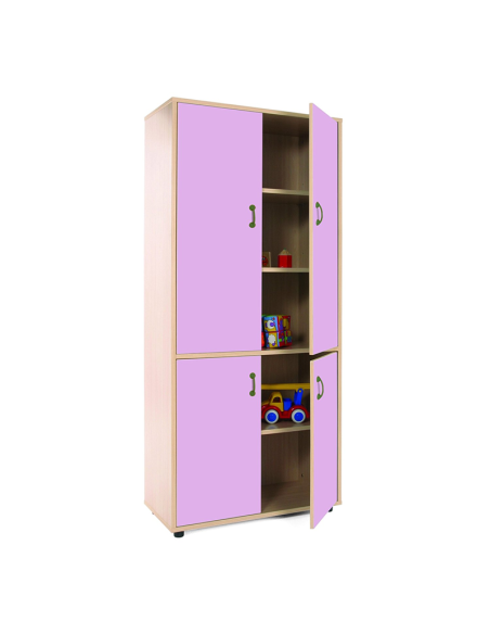Mueble escolar alto armario 4 puertas Mobeduc