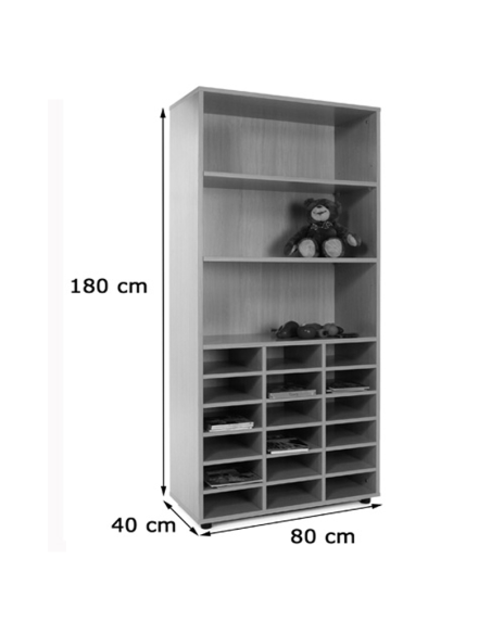 Mueble escolar alto casillero-estantería Mobeduc